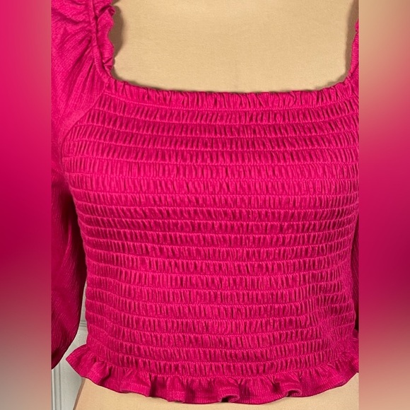 Free People Bryence Smocked Cropped Top‎ Size Small - Picture 8 of 10